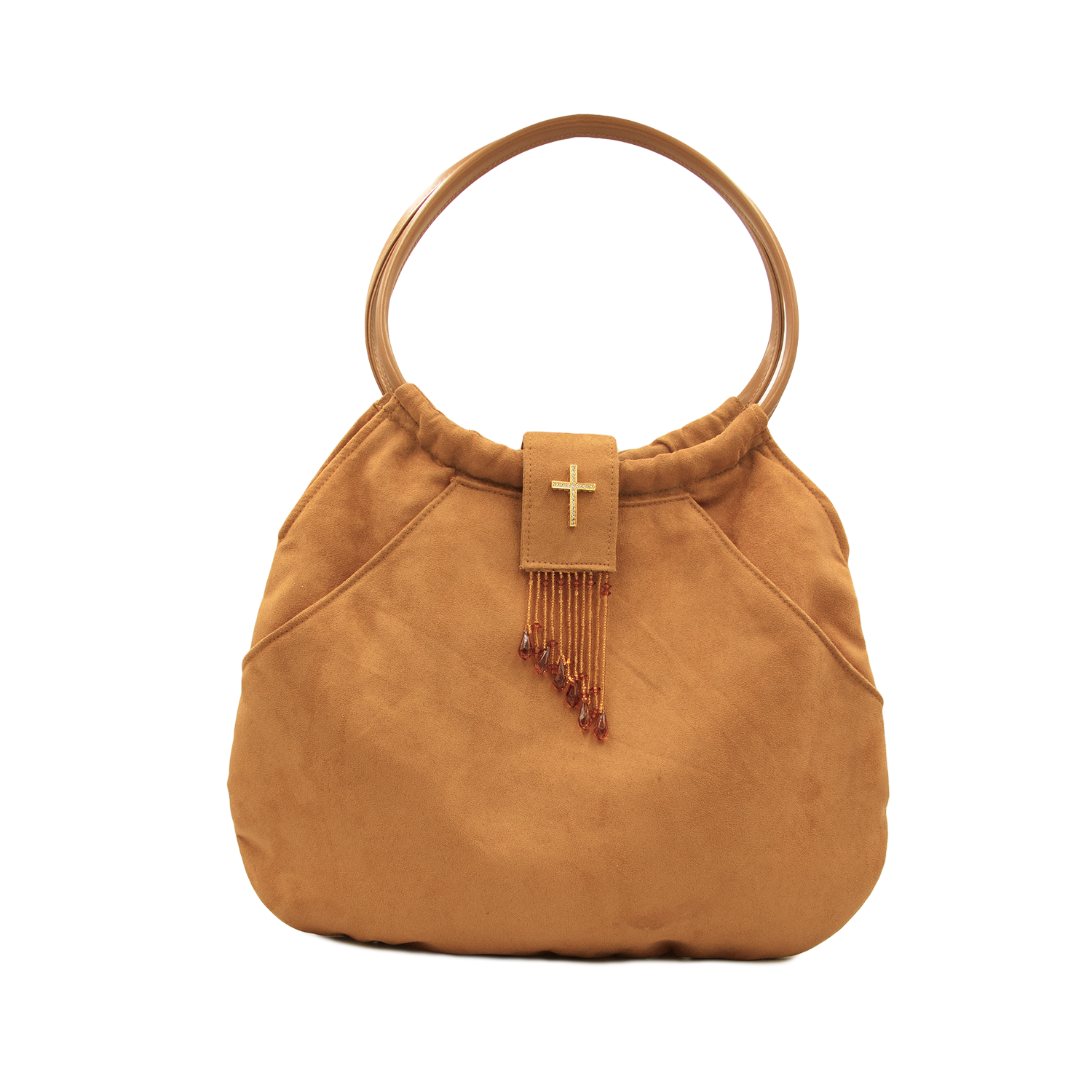 Vintage Faux Suede Hobo Bag